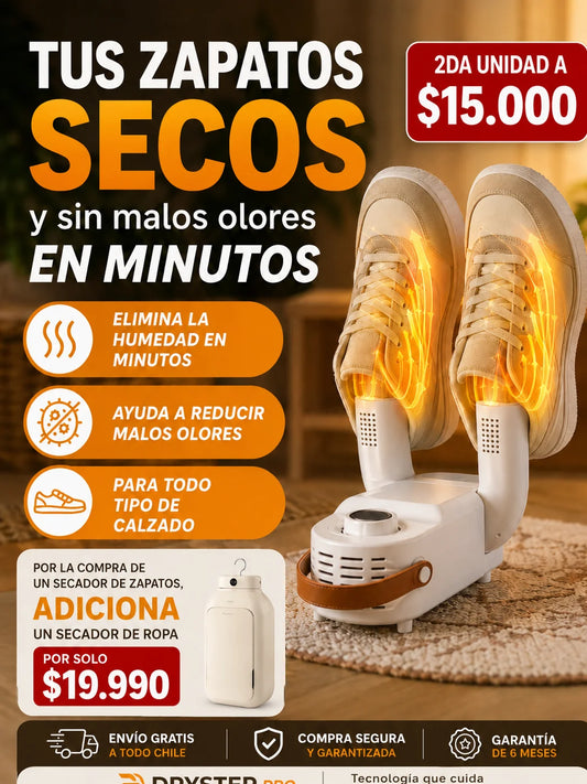 DryStep Pro™ | Secador Inteligente de Zapatos