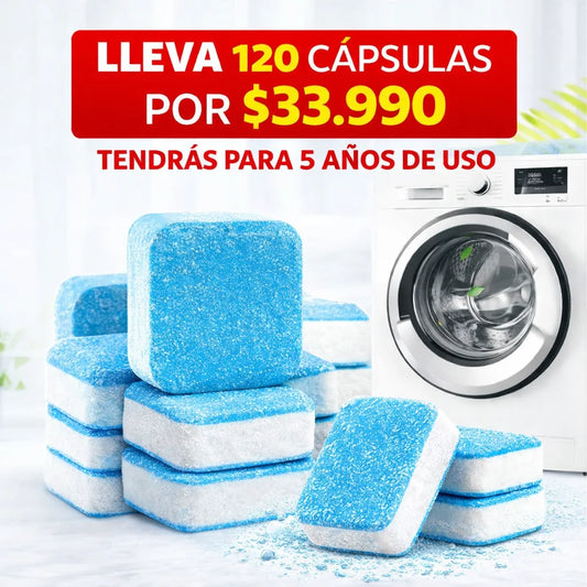 💧 PACK 60 CAPSULAS – Limpieza profunda para tu lavadora sin esfuerzo